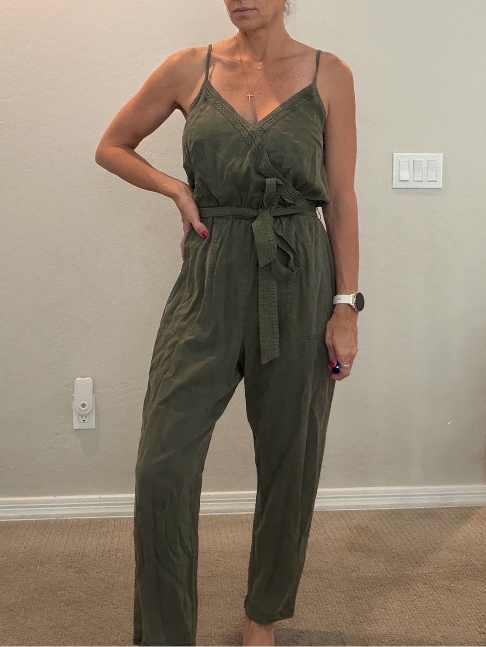 Abercrombie & Fitch Green Sleeveless Jumpsuit Resort Wear